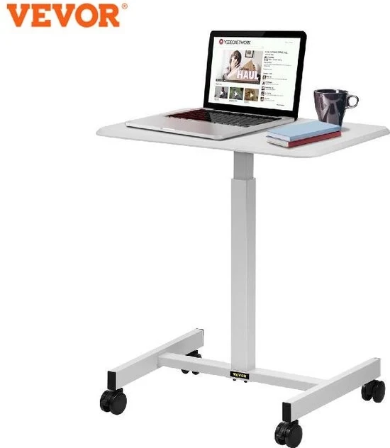 Scrivania da laptop - scrivania su ruote - tavolo da laptop con ruote - tavolo regolabile