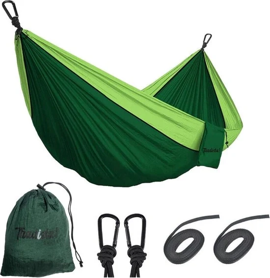 Hangmat per campeggio esterno XXL in nylon - capacità di carico 300 kg