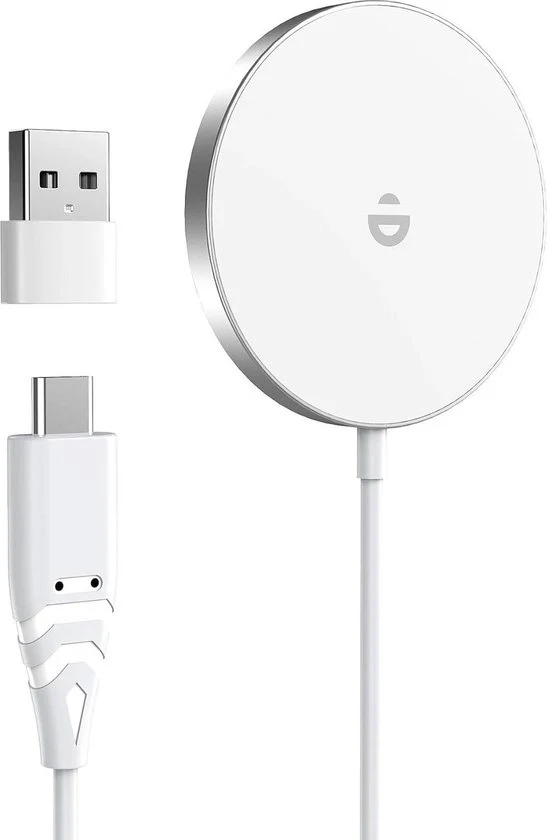 Caricatore MagSafe per iPhone caricamento senza fili - Caricamento veloce - Stazione di ricarica inductive per iPhone 12/13/14/15-serie e AirPods caricatore magnetico senza fili per dispositivi portatili