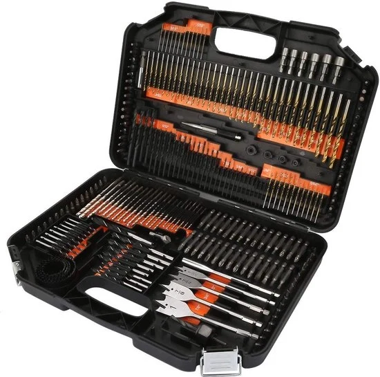 Set di combinazione a 246 pezzi - Bit in acciaio di alta qualità - Codificati a colori - Confezionati in scatola di plastica