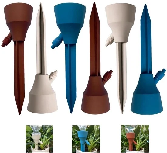 Dispensatore d'acqua per piante - Set da 6 - Blu, Beige, Rosso