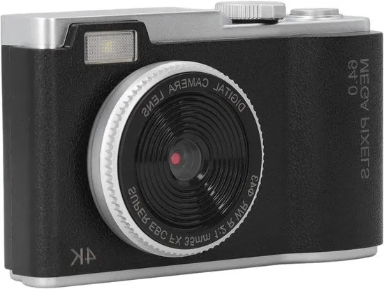 Camera Digitale 48 MP 1080P 24 Pollici Schermo 16x Zoom Digitale Autofocus Antishock Fotocamera a Punto e a Schiocco con Illuminazione Selfie Marcatura del Tempo Filtri Fotocamera Vlog Oplaadbaar