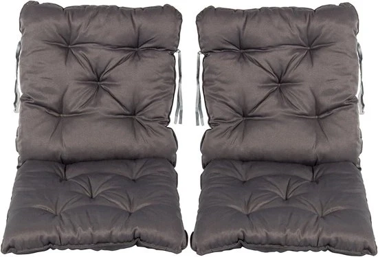 Set di 2 cuscini per pavimento - confortevoli - grigio - 50 x 98 cm