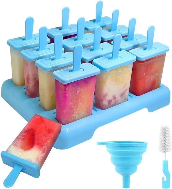 Forme di ghiaccio con bastoncini - Ghiaccio lolly forme - 12 pezzi