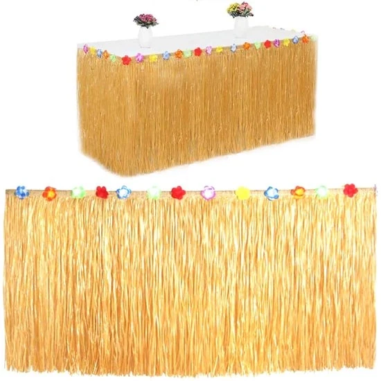 Tavolo con tovaglia tropicale - multicolore - 276 cm x 30 cm