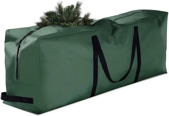 Tas di stoccaggio per albero di Natale - impermeabile, maniglie rinforzate - 1 pezzo - verde - 122 x 38 x 51 cm