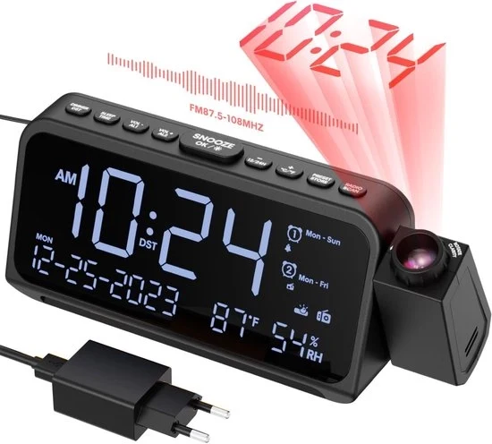 Alarme Digitale con Radio FM - Alarme Digitale con Radio FM e Timer - Orologio Digitale con Radio FM - Alarme Radio - Alarmini con Radio - Alarme Digitale