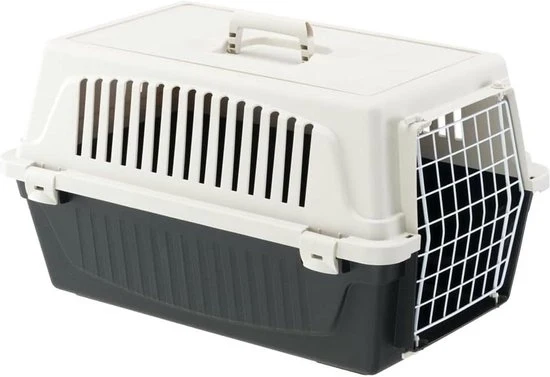 Casa per piccoli cani e gatti fino a 8 kg - Fessure di ventilazione - 37 x 58 x 32 cm - Nero