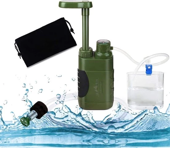 Filtro acqua portatile - Filtro acqua per sopravvivenza - Filtro acqua per attività all'aperto - Filtro acqua - Filtro acqua portatile - Filtro acqua per sopravvivenza