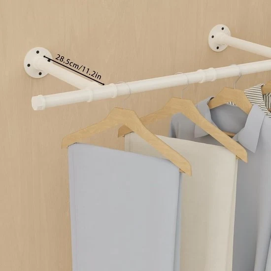 Montaggio a Parete di Abbigliamento - Spazievolutivo e Industriale - 90 cm - Beige