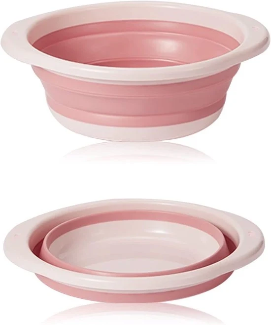 Spazzolino con vasca pieghevole multifunzionale - 1 pezzo - rosa