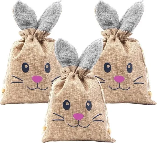 Set di 3 Sacchetti di Natale di Velluto con Corda con Cinturino – Regali per Dolci e Cadeau di Natale