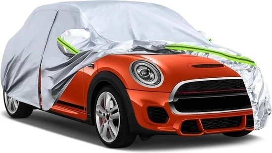 Cappotto auto per Mini Cooper 3 porte 2000-2022 - tutti i climi - pioggia, sole, protezione contro la polvere - portiera scorrevole - cinturino a vento - copertura completa esterno e interno - cappotto auto