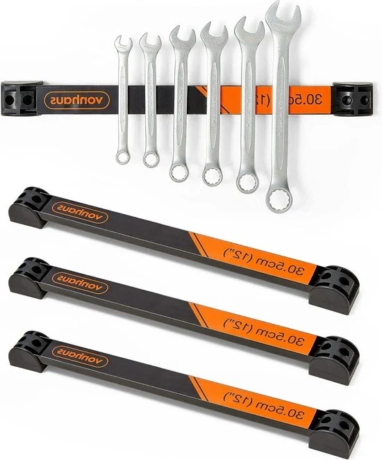 Capacità di carico 9 kg - Strisce di supporto per attrezzi magnetico di alta resistenza - Magazzino per fai da te - Supporto per chiave e trapano - Strutture di supporto per attrezzi molto forti a magnetismo - Pannelli per attrezzi