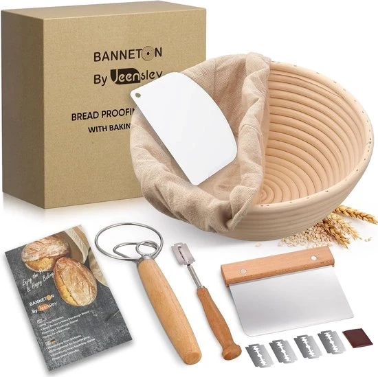 Mand per la Prova del Pane Artigianale a forma Rotonda in Rotangia - 1 pezzo - Materiale Naturale