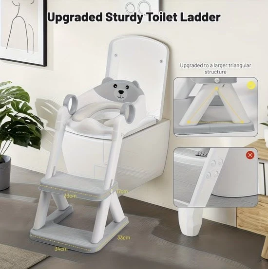 Potty Trainingsedile Bifase per Bambini – Sedile per Bambini con Sostegno, Protezione per le Mani e Suola Antiscivolo per i Piedi