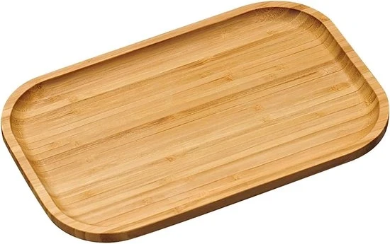 Tavolo da Servire in Bambù con Lame Elevate - Ideale per Pranzo e Aperitivo - 1 pezzo - Colore Naturale