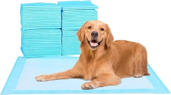 Piuma assorbente impermeabile per cani da allenamento - Kit di allenamento per cani 100 pezzi Dimensioni extra piccole 30 x 48 cm colore blu