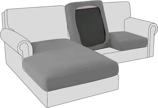 Cuscini per poltrone - Velluto, Resistenti, Grigio scuro - 1 pezzo - Grande
