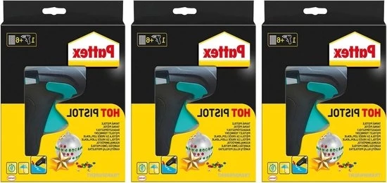 Kit di fissaggio rapido 3 pistoni e 18 stecchi di colla pistola nera - PHP6 Pattex