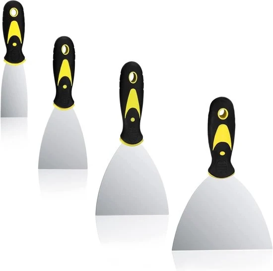 Set di Spatole in Acciaio Inossidabile - Per Piallature e Scrape - 4 Pezzi - Diverse Dimensioni