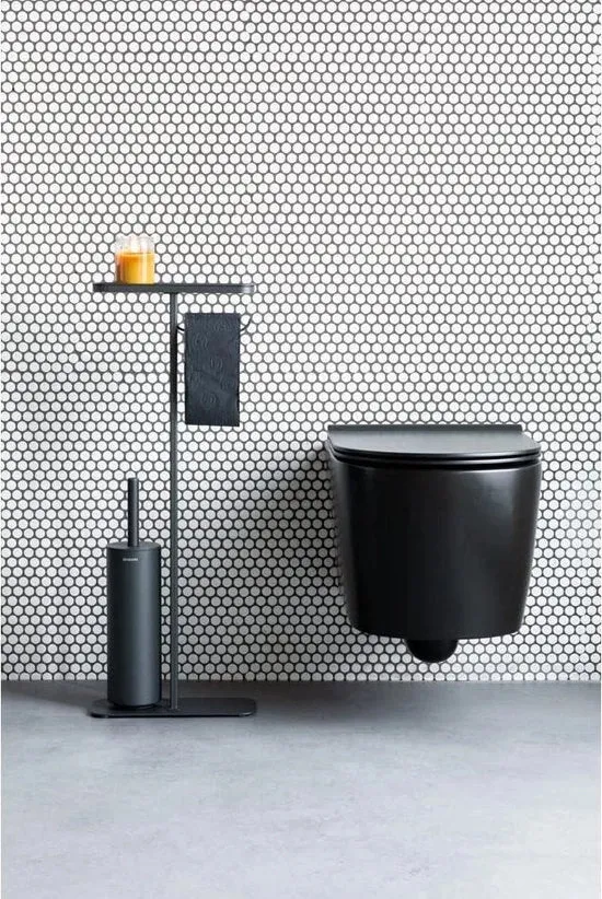 Supporto wc Antiscivolo con Struttura in Acciaio Corrosione Resistente in Grigio Mineral infinito