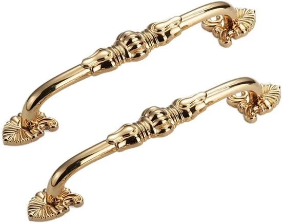Maniglione Vintage - 128 mm - Oro - Ottone