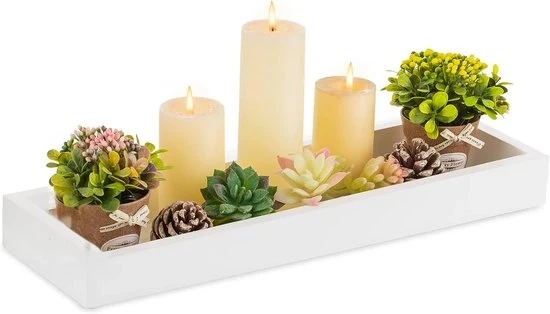 Piattaforma di servizio per sala da pranzo - decorativa per soggiorno - 1 pezzo - bianco