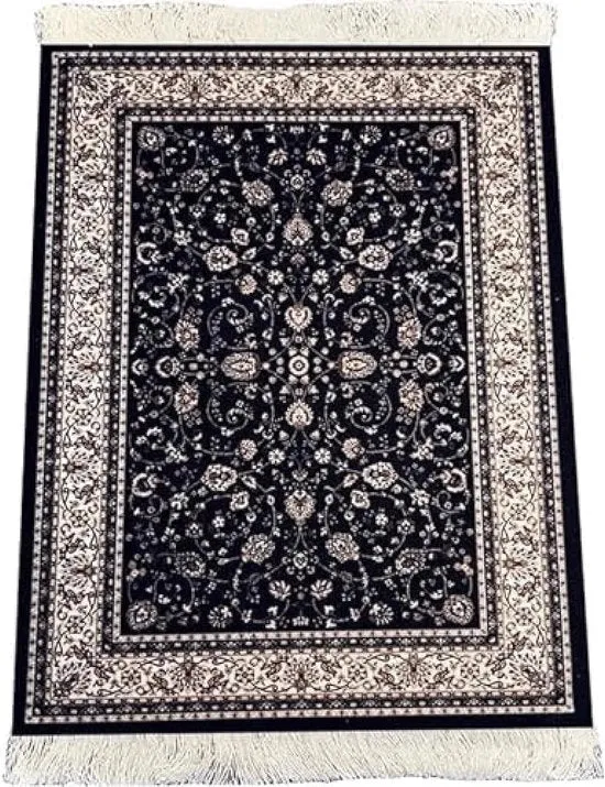 Tappeto Persiano con Piuma di Cervo - Nero - Duraturo e Stiloso
