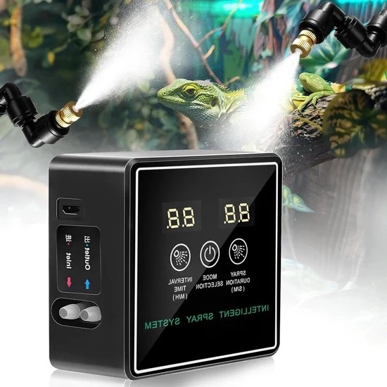 Sistema di irrigazione per terrarium - Regolabile 360 gradi - Per ottimale umidità dell'aria