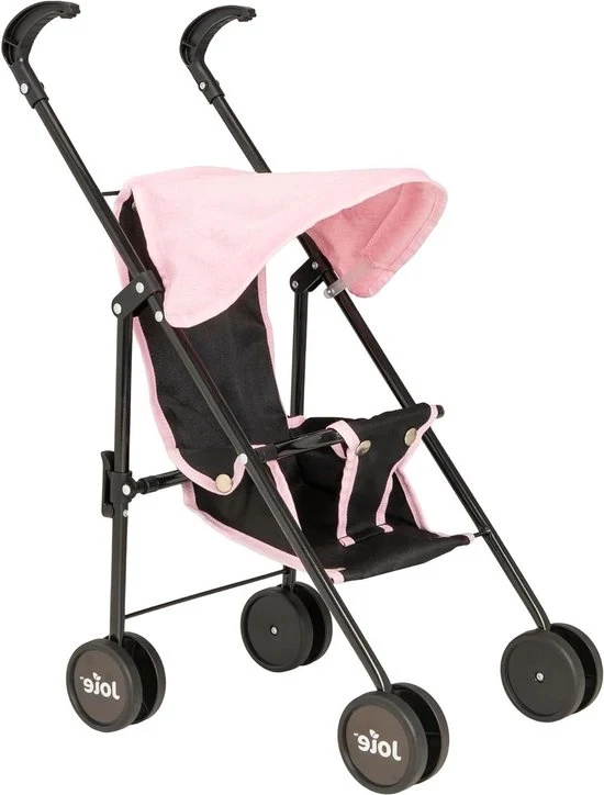 Mini Carriolo per Bambini Nero Rosa - Carriolo per Bambini con Ruote - Età 3+ - Carriolo Opportuno per Bambini con Ruote