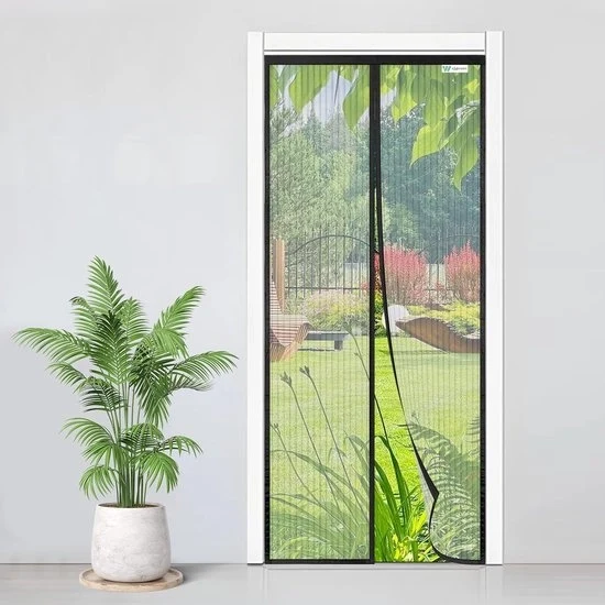 Velo da Insetti Magnetico per Porta Finestra - 100x215 cm - Nero