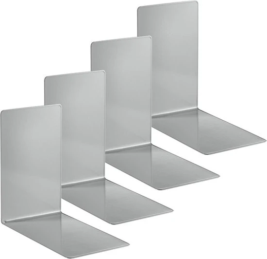 Sostegni in metallo - 4 pezzi - grigio - 14 x 14 x 8,5 cm