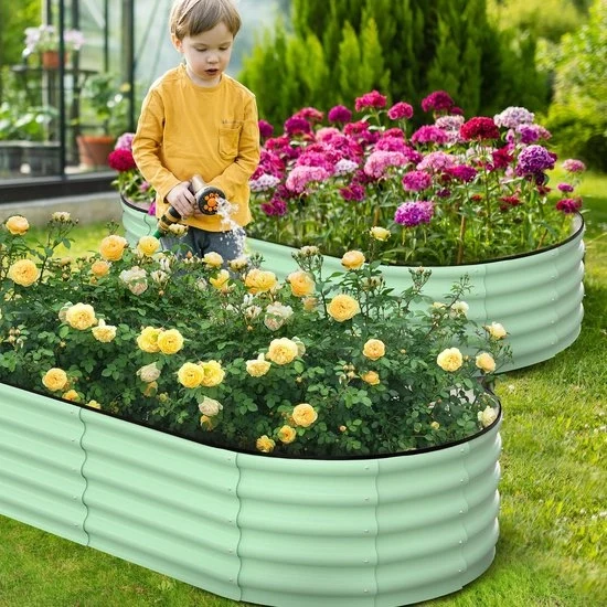 Tazza Orizzontale per Giardino - Laccata - Elevata - Aperto - Parapetto di Sicurezza