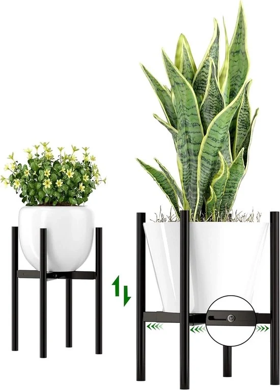 Regolatore di pianta adattabile - stile moderno - 1 pezzo - nero - acciaio - 20-30 cm