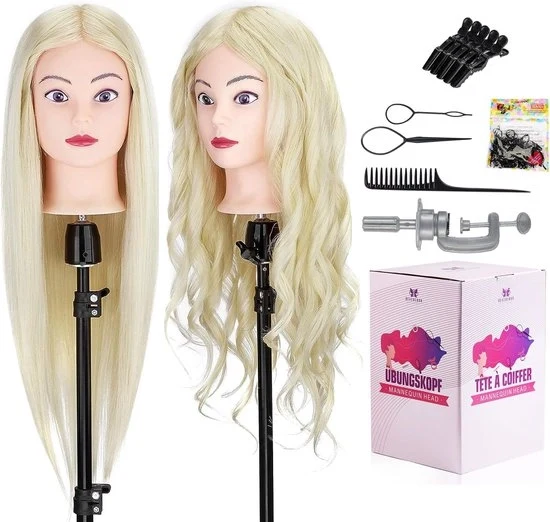 Capo di Prova per Parrucchiere - Capo di Prova con Capelli Umani - Capo di Prova con Capelli Reali - Capelli Umani - Capo di Prova
