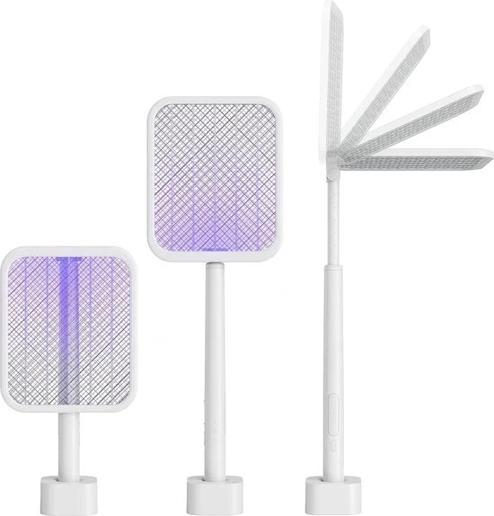 Zapponatore elettrico per insetti 3500 V con base stabile - Repellente per zanzare USB ricaricabile