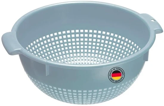 Vassoio a coperchio - adatto per frutta e pasta - 1 pezzo - blu - plastica - 29 x 26 x 12 cm