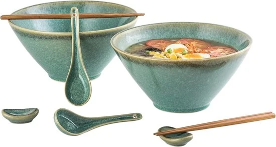 Set di finestre in ceramica - piatti con forchette - 8 pezzi