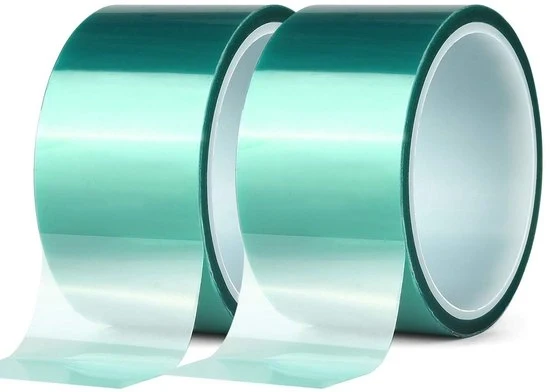 Nastro adesivo resistente al calore - per applicazioni professionali - 25 metri - verde - pellicola PET