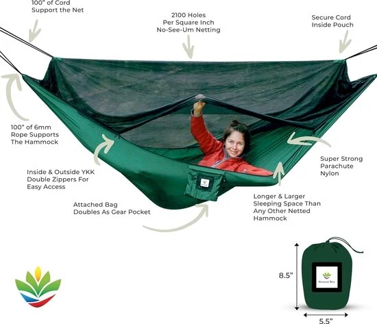 Materasso da campeggio - Insetti repellente - 250 cm corda inclusa - Invertibile - Qualità superiore