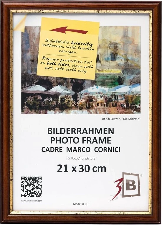 Lista Fotografica Rustica Miele - Lista in Legno - 21x29.7 cm