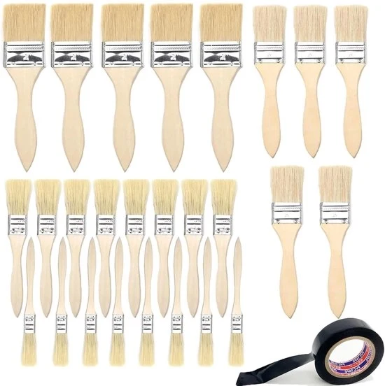 Set di pennelli piatti - 26 pezzi - per lavori di verniciatura - diverse misure