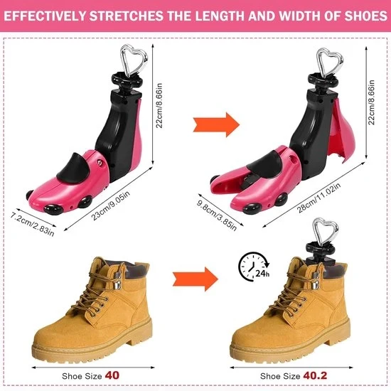 Adattatore di pressione per scarpe 4 vie - Adatto per donne e uomini - 1 pezzo - Bianco