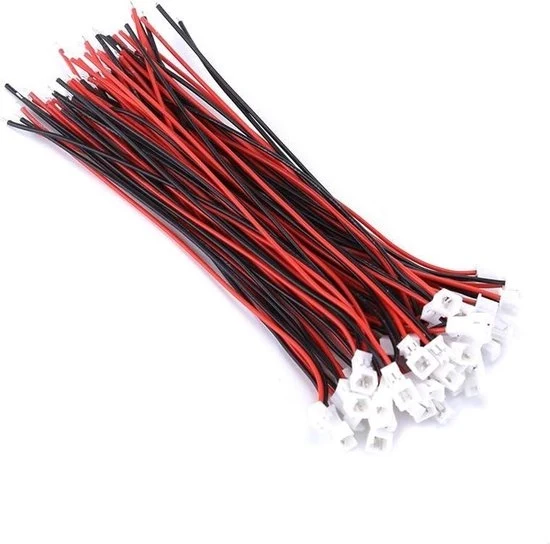 Cavo di collegamento JST 20 set/pacco - 125 mm 2-pin/3-pin connettori con cavi e guaina per batterie Li-Po (2pin)