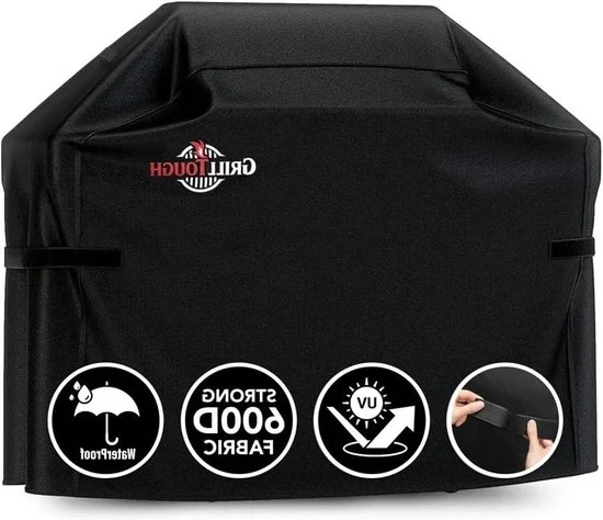 Barbecue copribarbeche da 137 cm, impermeabile, per esterno - cinture regolabili - colore nero
