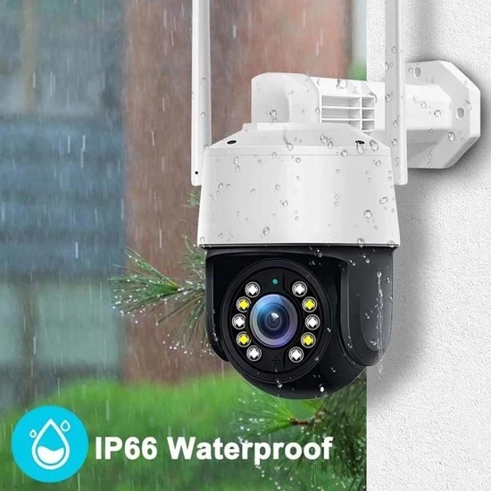 Camera di sicurezza PTZ 5MP con zoom 36x Pan Tilt 355° Visibilità IP66 Resistenze all'acqua Esterno con connessione WiFi Porta rete cablata Modalità doppia 2 vie Conversazione Detettore di movimento