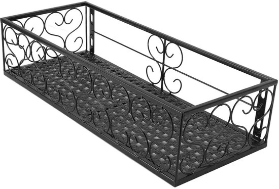 Piantagione per balcone - risparmia spazio - ferro massiccio - adatto per davanzali di 6,5 cm