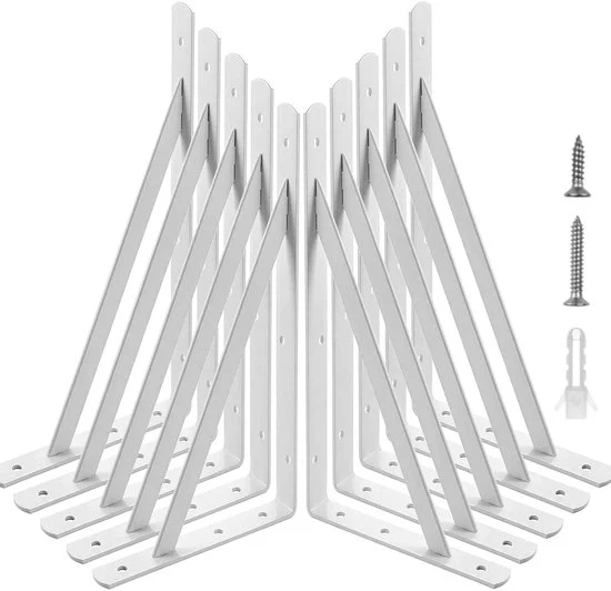 Wandrek a Parete - 10 pezzi - Bianco - Acciaio - 250 mm x 160 mm