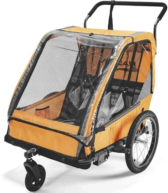 Carriolo per Bambini - Biciclettacarrello per Bambini - Biciclettina per Bambini - Colore Arancione